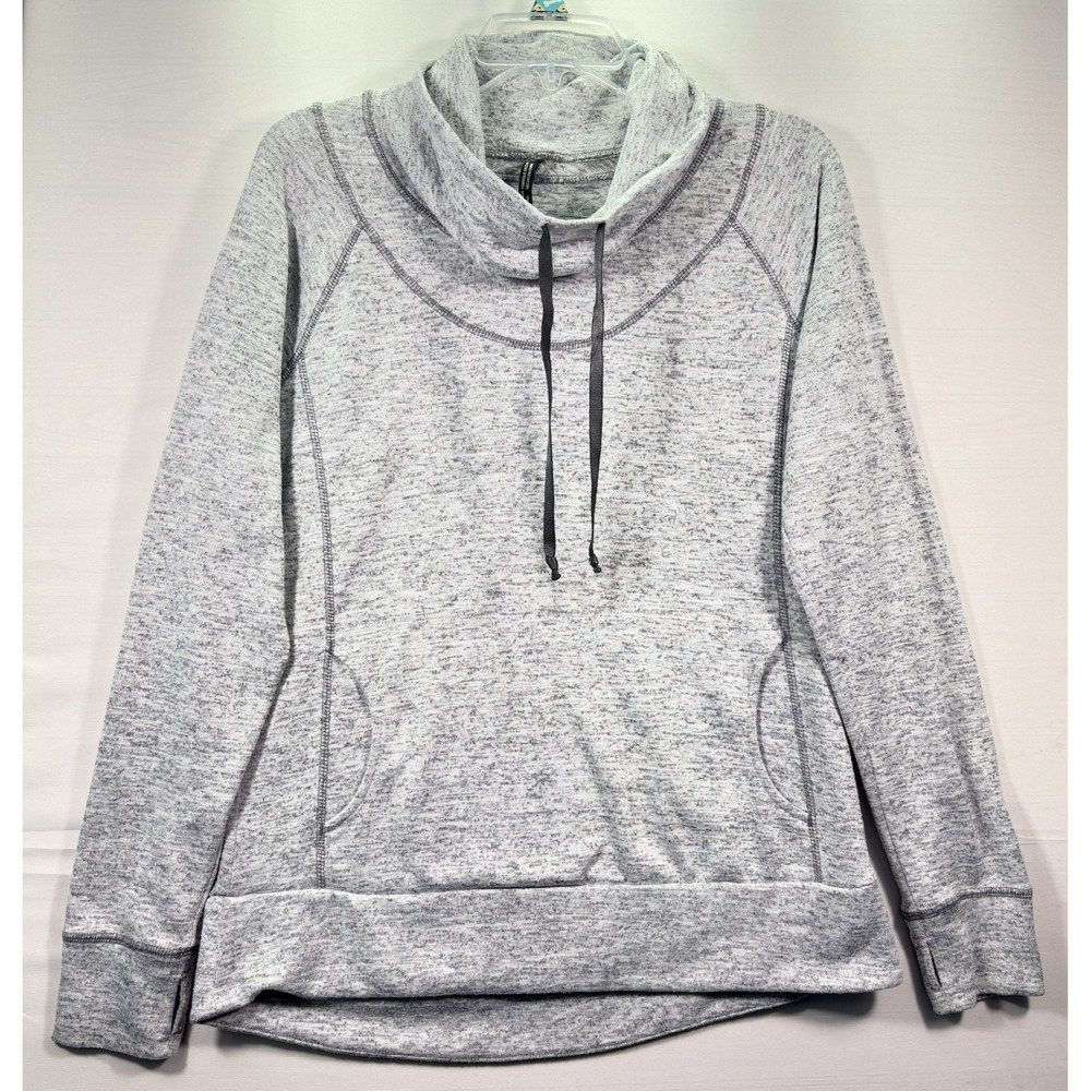 Kuhl Women Mock Neck Lea‎ Pullover Sweatshirt Gray Outdoors Activewear Large